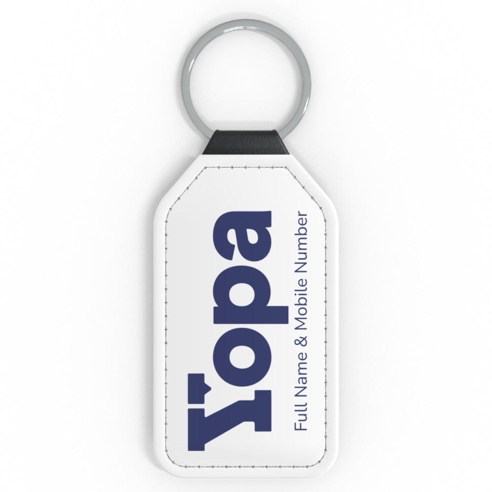 Yopa Faux Leather Keyring (3 x Options) Personalised