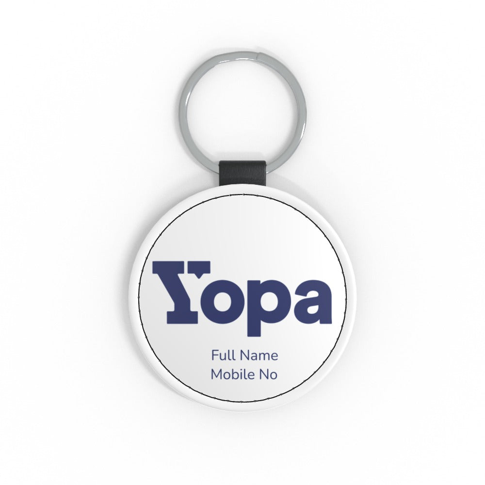 Yopa Faux Leather Keyring (3 x Options) Personalised