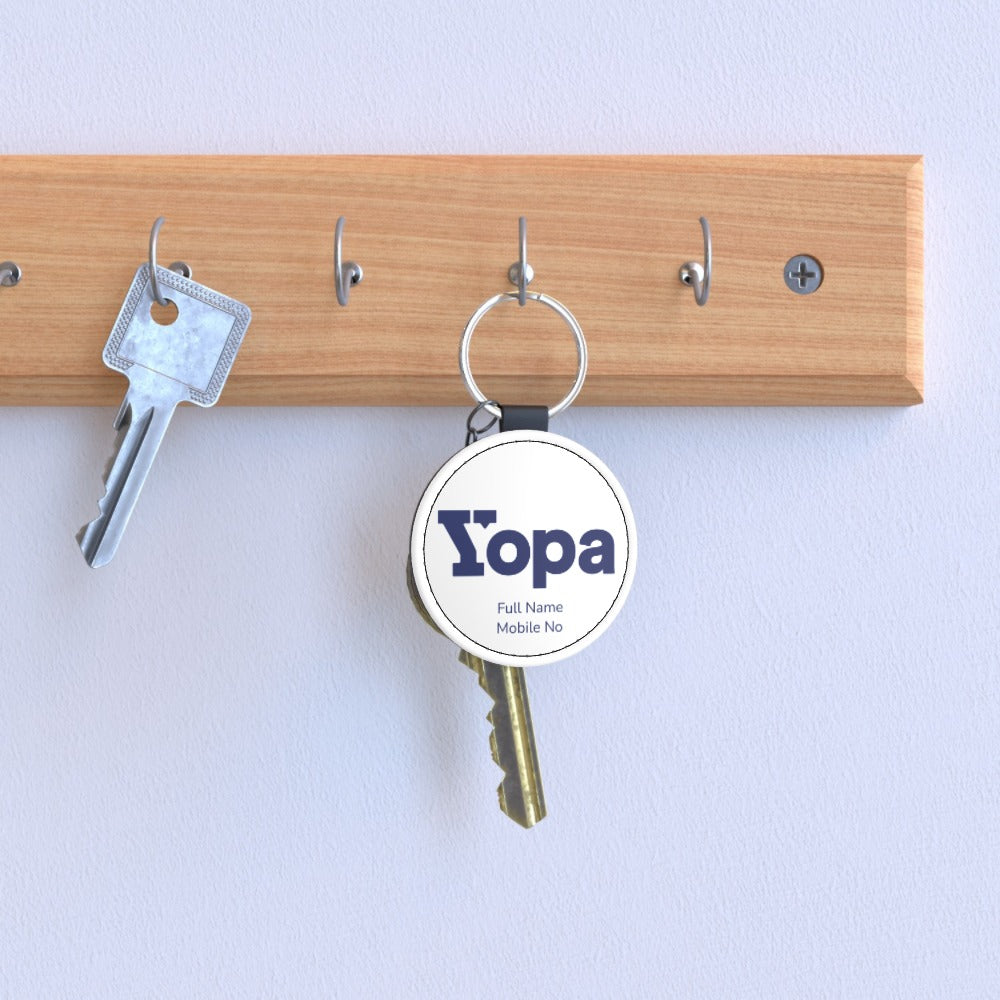 Yopa Faux Leather Keyring (3 x Options) Personalised