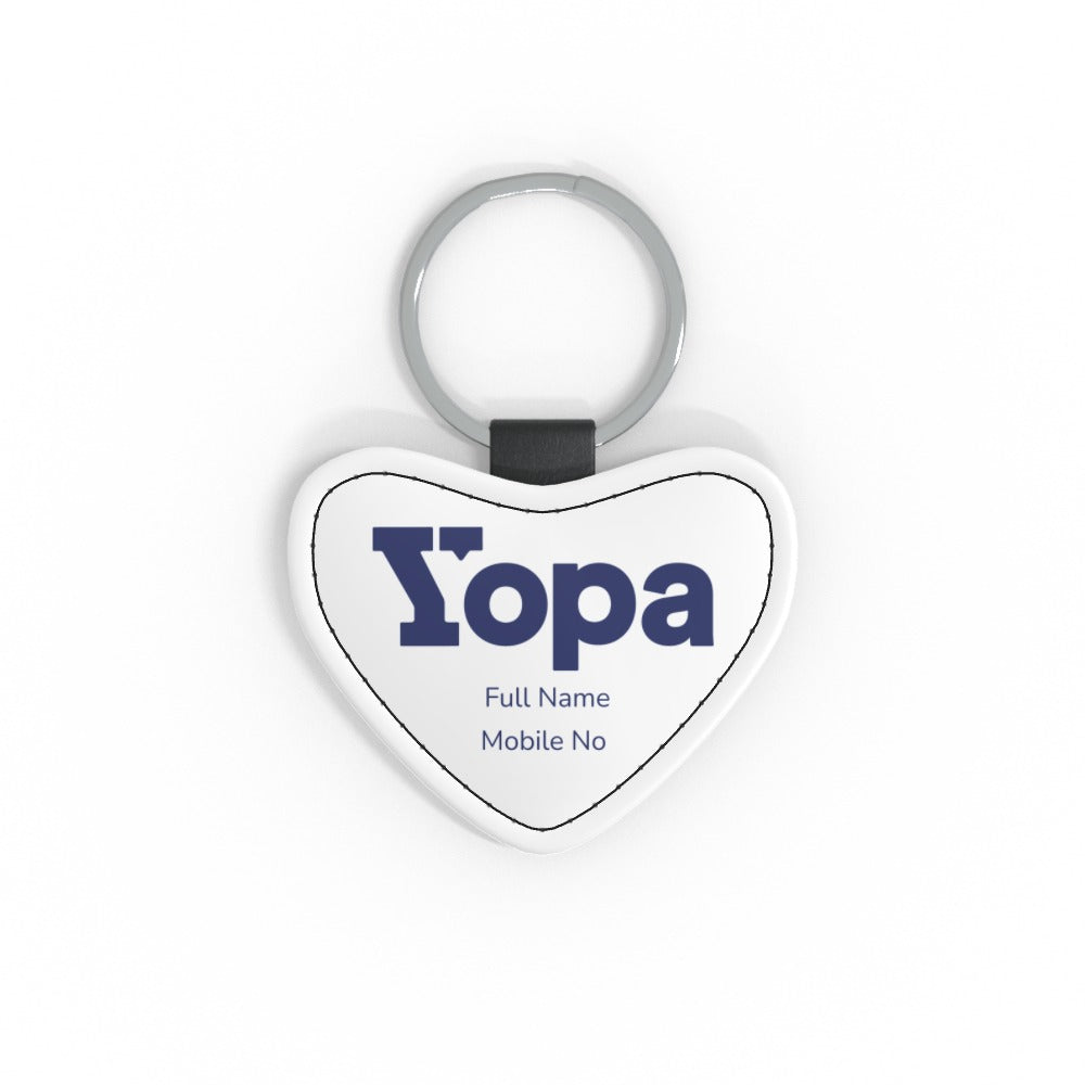 Yopa Faux Leather Keyring (3 x Options) Personalised